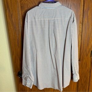 Brooks Brothers Men's Plaid Shirt - Blue and Brown